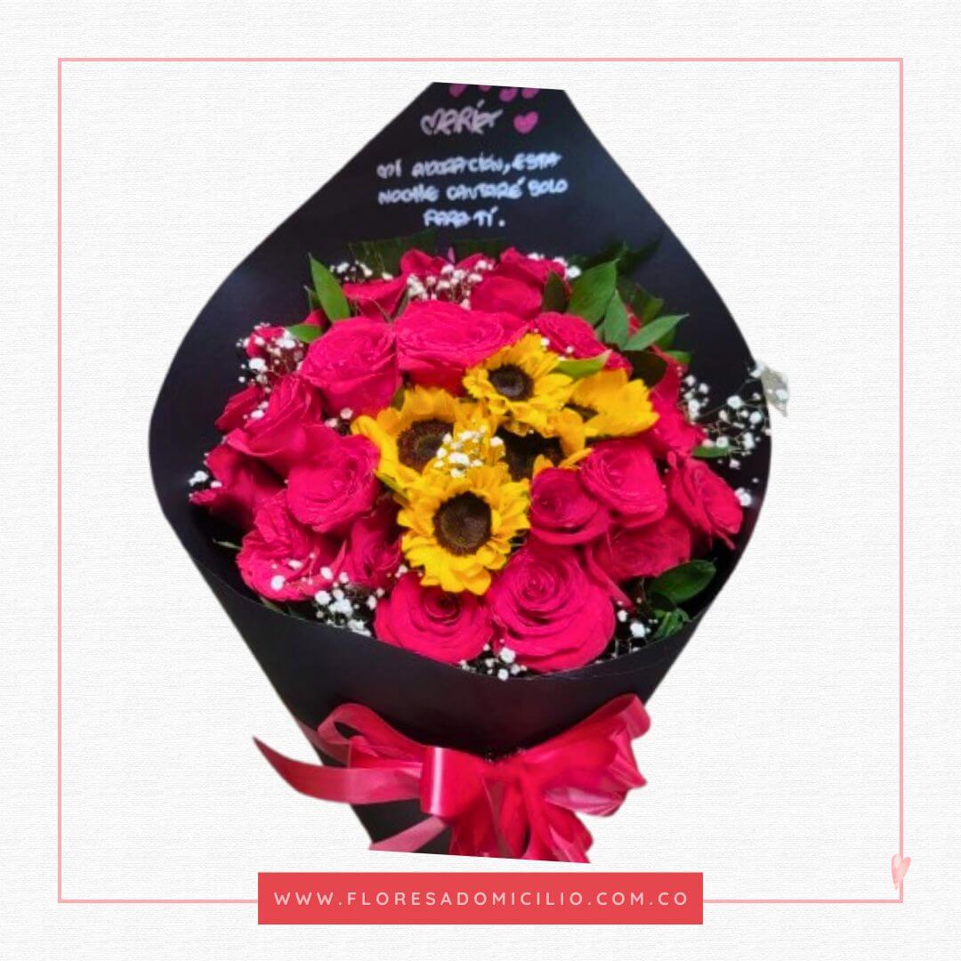 Ramo Rosas y Girasoles